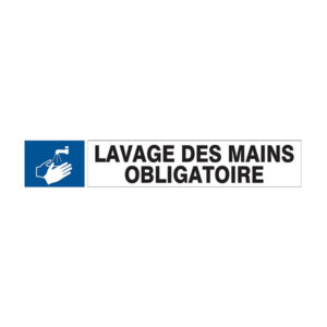 LAVAGE DES MAINS OBLIGATOIRE D-SIGN 180x45mm