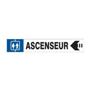 ASCENSEUR FLECHE A GAUCHE D-SIGN 180x45mm