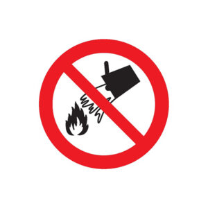 INTERDICTION D'ETEINDRE AVEC DE L'EAU D.180mm