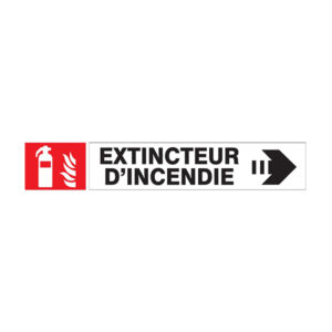 EXTINCTEUR FLECHE A DROITE D-SIGN 180x45mm