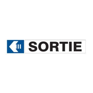 SORTIE FLECHE A GAUCHE D-SIGN 180x45mm