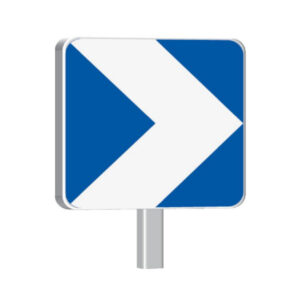 BALISE J4-400X400-Classe 1-Balise de virage 1 chevron