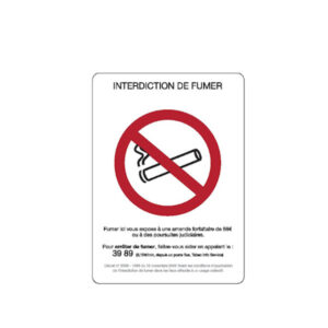 INTERDICTION DE FUMER 210X297mm (A4) ADHESIF