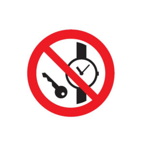 ARTICLES METALLIQUES OU MONTRES INTERDITS D.80mm