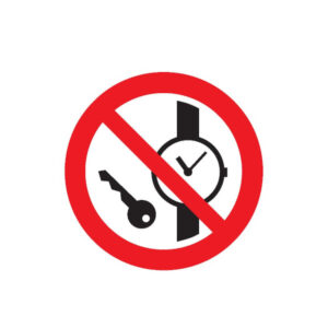 ARTICLES METALLIQUES OU MONTRES INTERDITS D.180mm