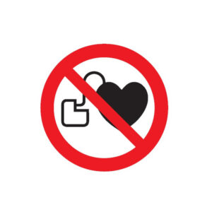 ENTREE INTERD. AUX PORTEURS STIMULAT. CARDIAQUE D.80mm