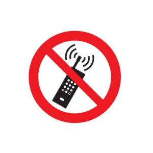 INTERDICTION D'ACTIVER DES TELEPHONES MOBILES D.80mm