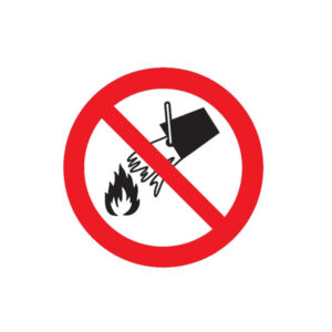 INTERDICTION D'ETEINDRE AVEC DE L'EAU D.80mm