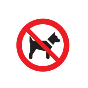 INTERDIT AUX CHIENS D.80mm