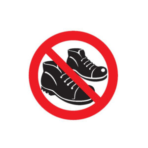 CHAUSSURES INTERDITES D.80mm