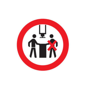 INTERDIT A PLUS D'UNE PERSONNE D.180mm