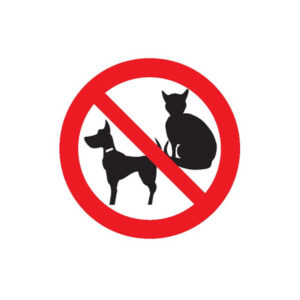 INTERDIT AUX ANIMAUX (PICTOS) D.80mm