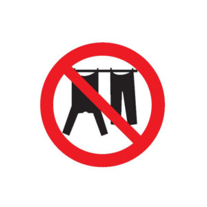 INTERDIT D' ETENDRE DU LINGE D.80mm