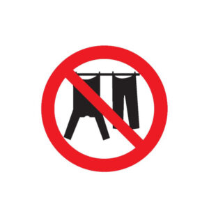 INTERDIT D' ETENDRE DU LINGE D.180mm