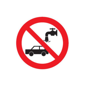 INTERDIT DE LAVER LES VOITURES D.80mm