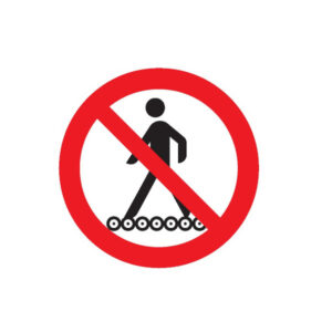 INTERDIT DE MONTER SUR LE TAPIS ROULANT D.80mm