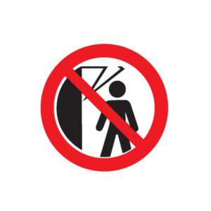 INTERDIT DE PASSER SOUS LA MACHINE D.180mm