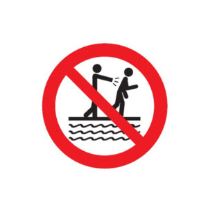 INTERDIT DE POUSSER A PROXIMITE DU BASSIN D.80mm