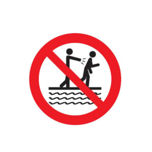 INTERDIT DE POUSSER A PROXIMITE DU BASSIN D.180mm