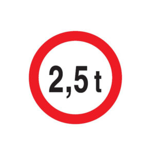 INTERDIT AUX PLUS DE +2.5 TONNES D.180mm