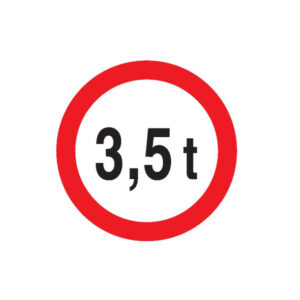 INTERDIT AUX PLUS DE +3.5 TONNES D.80mm