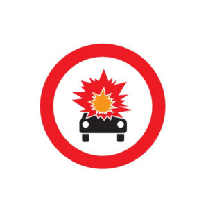 INTERDIT TRANSPORT PROD. EXPLOSIFS/INFLAmmABLES D.80mm