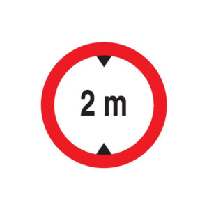 INTERDIT AUX VEHICULES DE PLUS DE 2.00M DE HAUT D.80mm