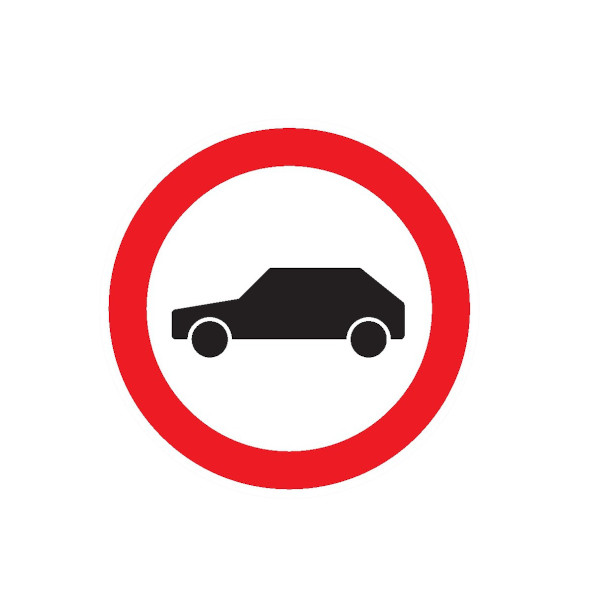 INTERDIT AUX VEHICULES D.80mm