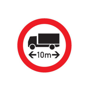 INTERDIT AUX VEHICULES DE PLUS DE 10M DE LONG D.80mm