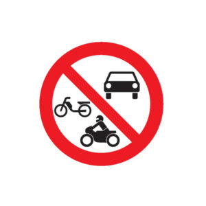 INTERDIT AUX VEHICULES MOTORISES D.80mm