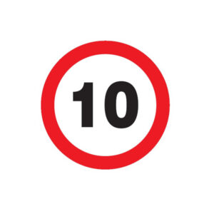 INTERDIT DE ROULER A PLUS DE 10 KM/H D.80mm