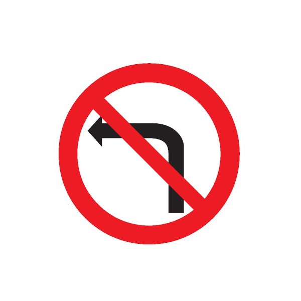 INTERDIT DE TOURNER A GAUCHE D.80mm