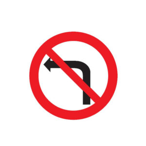 INTERDIT DE TOURNER A GAUCHE D.180mm