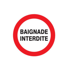 BAIGNADE INTERDITE D.80mm