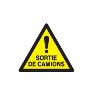 DANGER SORTIE DE CAMIONS 300x300x300mm