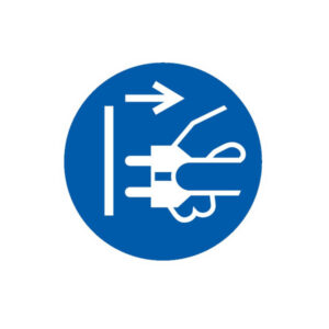 DEBRANCHER LA PRISE D'ALIMENTATION DU SECTEUR D.80mm