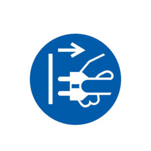 DEBRANCHER LA PRISE D'ALIMENTATION DU SECTEUR D.180mm