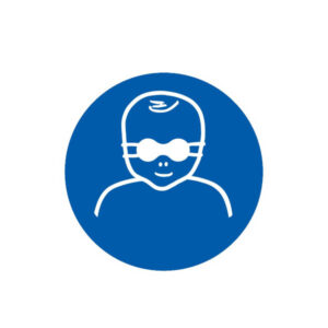 PROTECTION OPAQUE DES YEUX OBLIGAT. P/ ENFANTS D.180mm