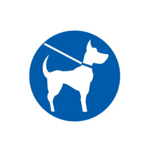 CHIEN EN LAISSE OBLIGATOIRE D.80mm