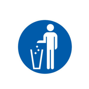 JETER LES DECHETS A LA POUBELLE OBLIGATOIRE D.180mm