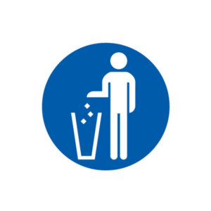 JETER LES DECHETS A LA POUBELLE OBLIGATOIRE D.420mm