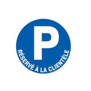 PARKING RESERVE A LA CLIENTELE D.80mm
