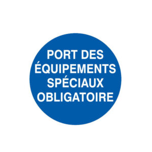 PORT DES EQUIPEMENTS SPECIAUX OBLIGATOIRE D.180mm