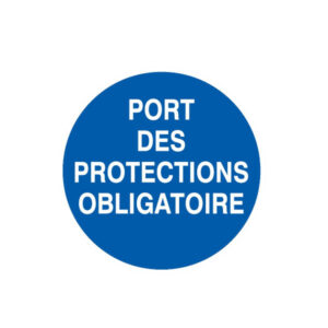 PORT DES PROTECTIONS OBLIGATOIRE D.180mm