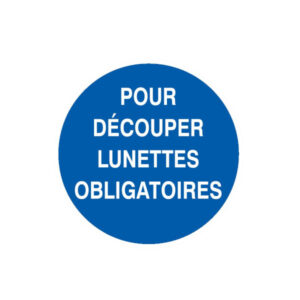 POUR DECOUPER LUNETTES OBLIGATOIRES D.80mm