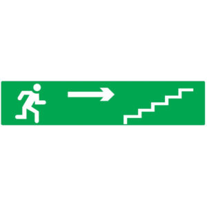 ESCALIER MONTANT A DROITE LUMINESCENT 330x75mm