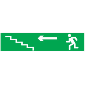 ESCALIER MONTANT A GAUCHE LUMINESCENT 330x75mm