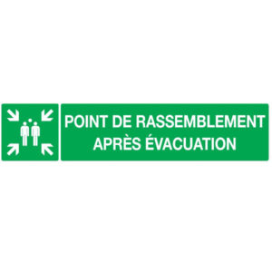POINT DE RASSEMBLEMENT APRES EVACUATION LUMIN. 330x75mm