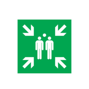 POINT DE RASSEMBLEMENT APRES EVACUATION 200X200mm