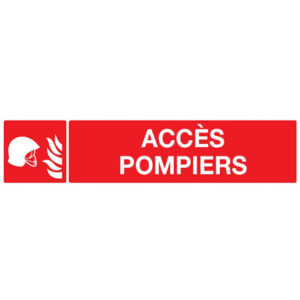 ACCES POMPIERS LUMINESCENT 330x75mm